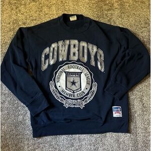 large vintage cowboys crew neck